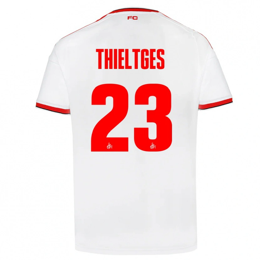Danxen Uomo Maglia Phil Thieltges #23 Bianco Rosso Nero Kit Gara Home 2026/27 Maglietta