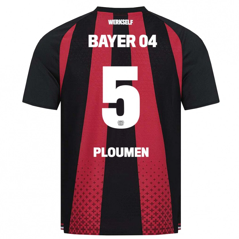 Danxen Uomo Maglia Gilles Ploumen #5 Nero Bianco Rosso Kit Gara Home 2026/27 Maglietta