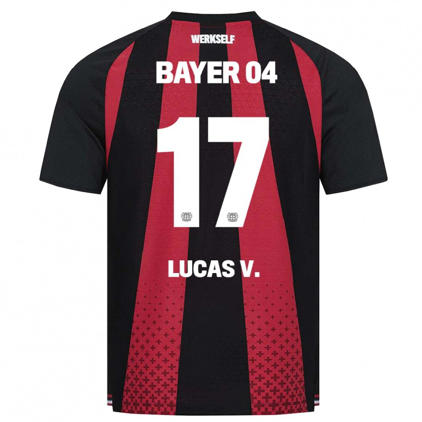 Danxen Uomo Maglia Lucas Vázquez #17 Nero Bianco Rosso Kit Gara Home 2026/27 Maglietta