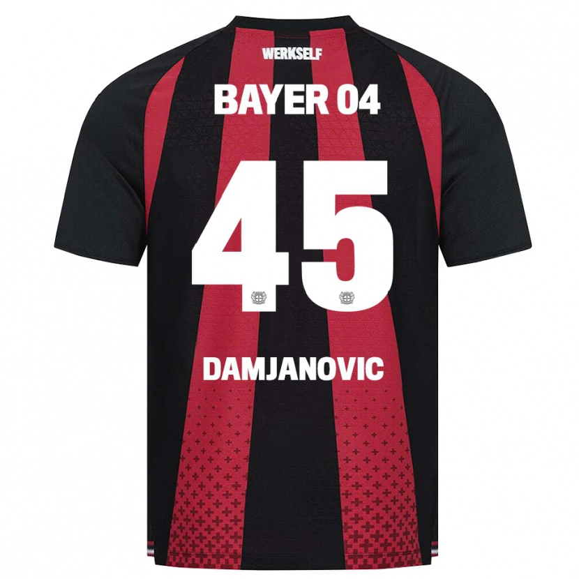Danxen Uomo Maglia Aleksa Damjanovic #45 Nero Bianco Rosso Kit Gara Home 2026/27 Maglietta
