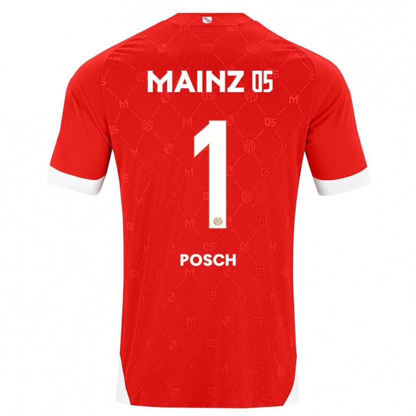 Danxen Uomo Maglia Daniel Posch #1 Rosso Bianco Kit Gara Home 2026/27 Maglietta