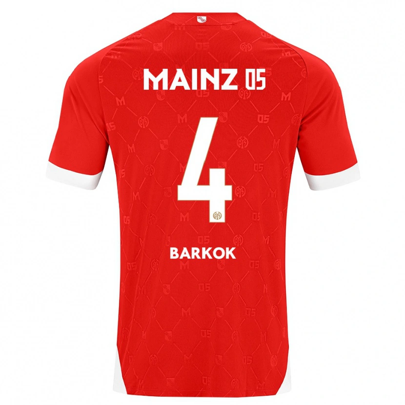 Danxen Uomo Maglia Aymen Barkok #4 Rosso Bianco Kit Gara Home 2026/27 Maglietta