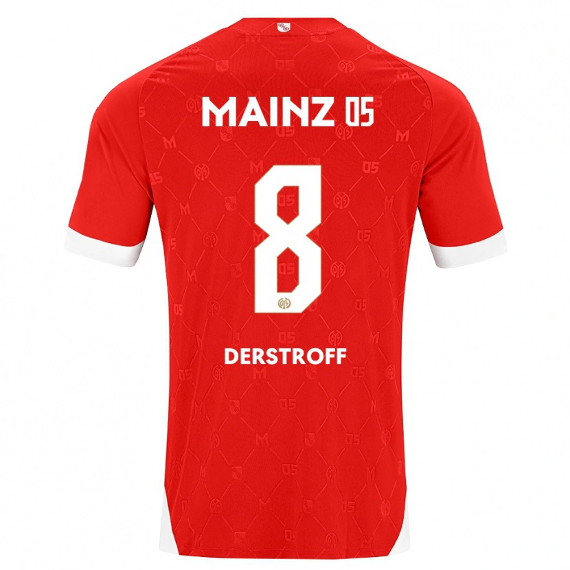 Danxen Uomo Maglia Julian Derstroff #8 Rosso Bianco Kit Gara Home 2026/27 Maglietta