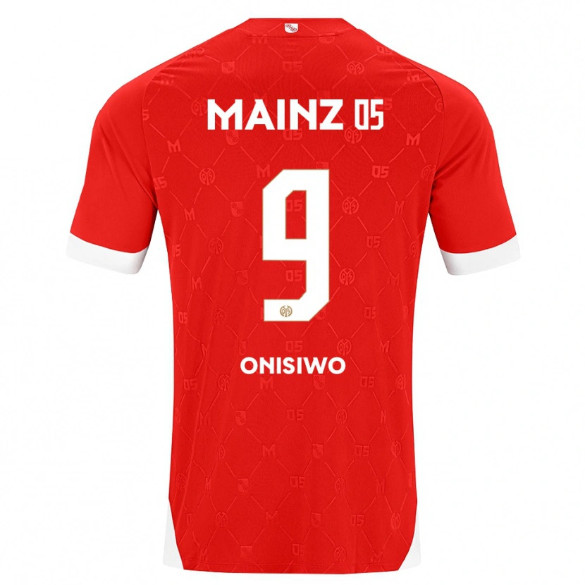 Danxen Uomo Maglia Karim Onisiwo #9 Rosso Bianco Kit Gara Home 2026/27 Maglietta