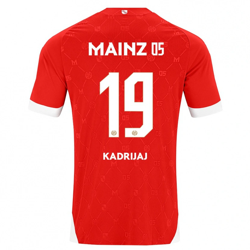 Danxen Uomo Maglia Smail Kadrijaj #19 Rosso Bianco Kit Gara Home 2026/27 Maglietta