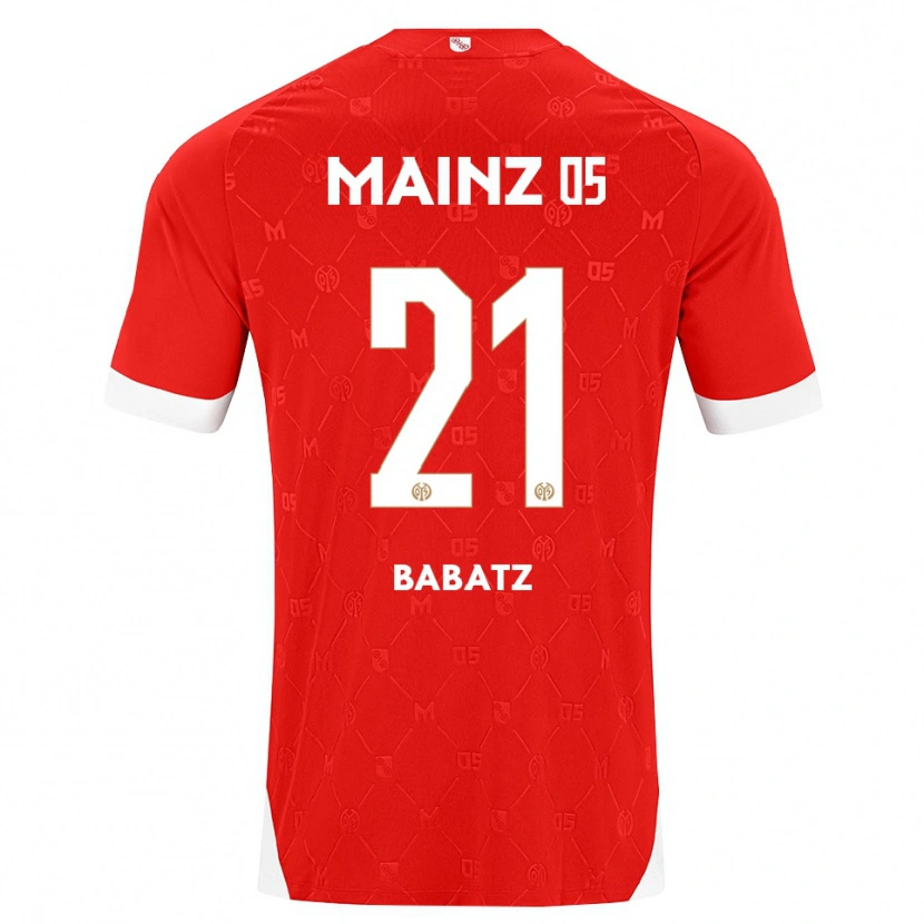 Danxen Uomo Maglia Louis Babatz #21 Rosso Bianco Kit Gara Home 2026/27 Maglietta