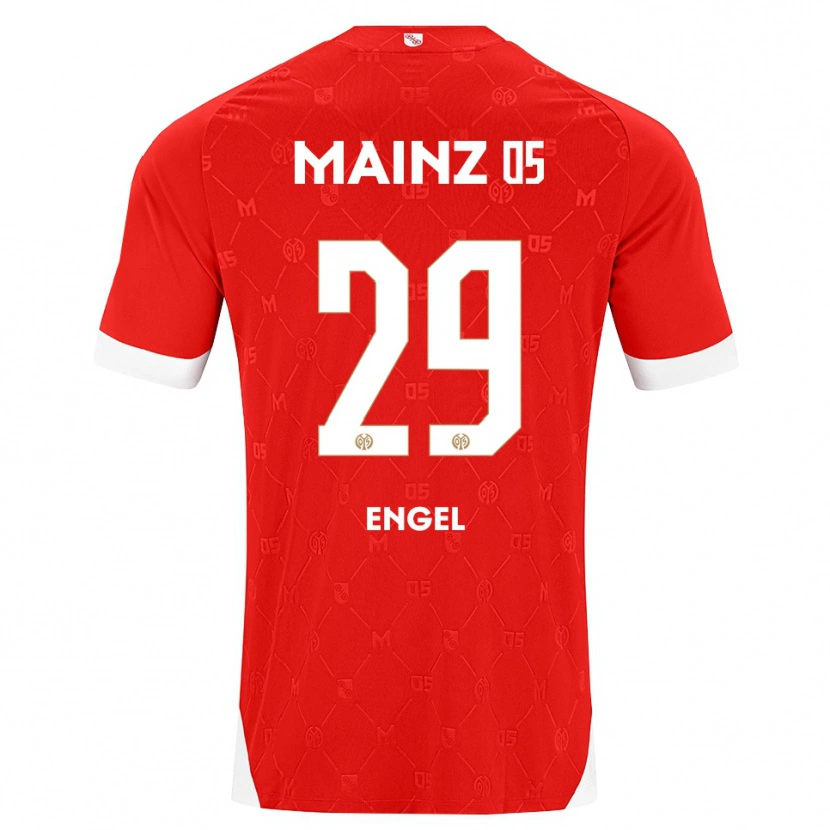 Danxen Uomo Maglia Fritz Engel #29 Rosso Bianco Kit Gara Home 2026/27 Maglietta
