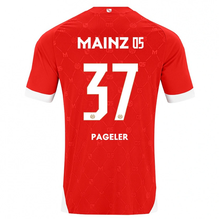 Danxen Uomo Maglia Maja Pageler #37 Rosso Bianco Kit Gara Home 2026/27 Maglietta