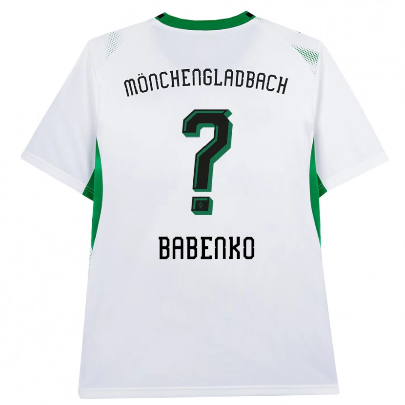 Danxen Uomo Maglia Artur Babenko #0 Bianco Nero Verde Kit Gara Home 2026/27 Maglietta