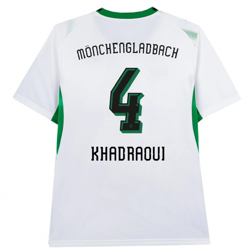Danxen Uomo Maglia Elias Khadraoui #4 Bianco Nero Verde Kit Gara Home 2026/27 Maglietta
