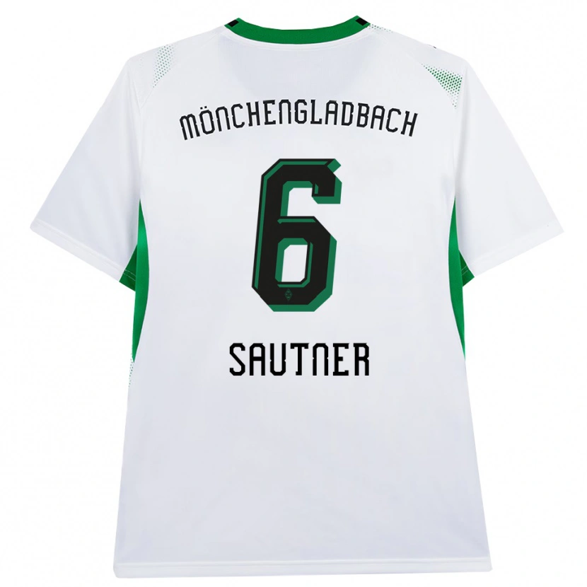 Danxen Uomo Maglia Piet Sautner #6 Bianco Nero Verde Kit Gara Home 2026/27 Maglietta