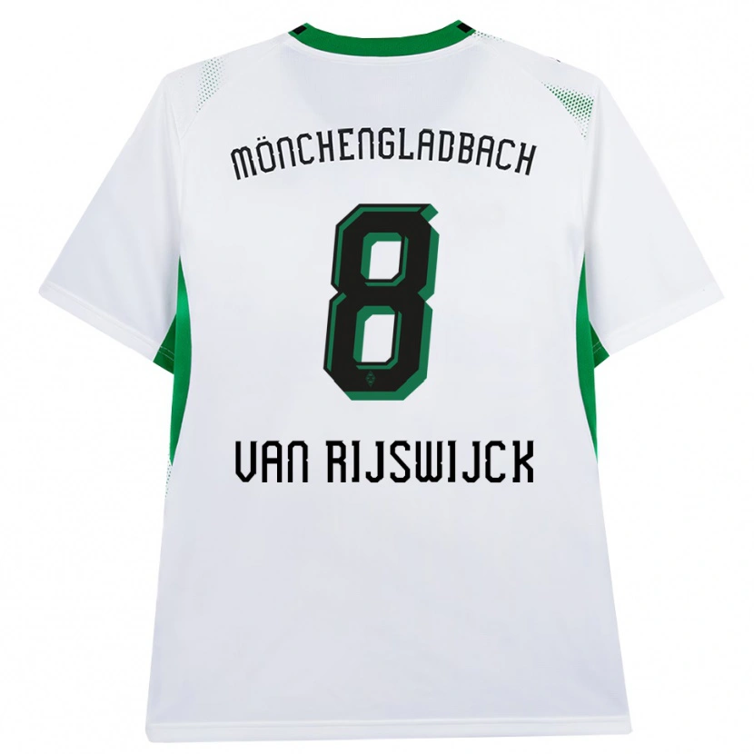 Danxen Uomo Maglia Britt Van Rijswijck #8 Bianco Nero Verde Kit Gara Home 2026/27 Maglietta