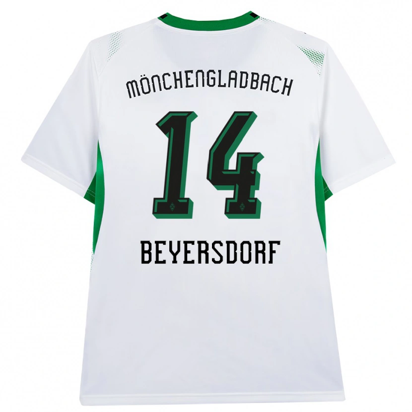 Danxen Uomo Maglia Chris Beyersdorf #14 Bianco Nero Verde Kit Gara Home 2026/27 Maglietta