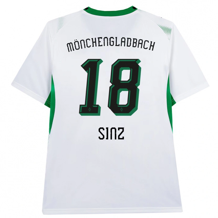 Danxen Uomo Maglia Michelle Sinz #18 Bianco Nero Verde Kit Gara Home 2026/27 Maglietta