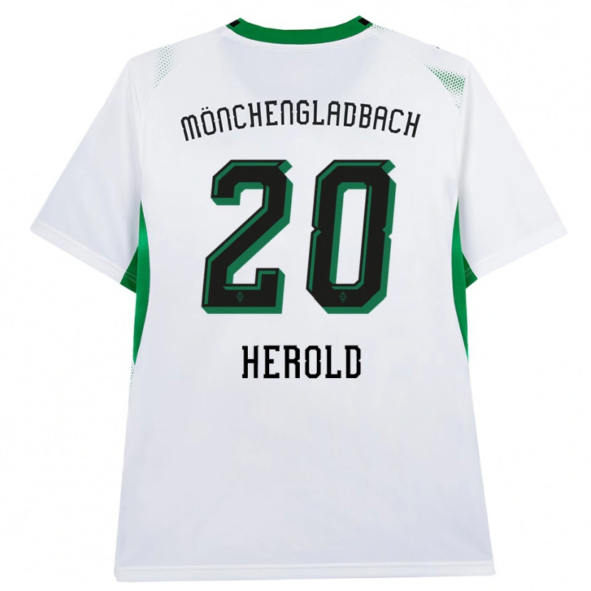 Danxen Uomo Maglia David Herold #20 Bianco Nero Verde Kit Gara Home 2026/27 Maglietta