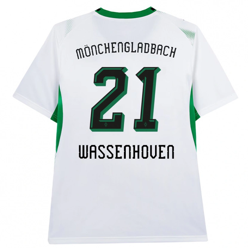 Danxen Uomo Maglia Michelle Wassenhoven #21 Bianco Nero Verde Kit Gara Home 2026/27 Maglietta