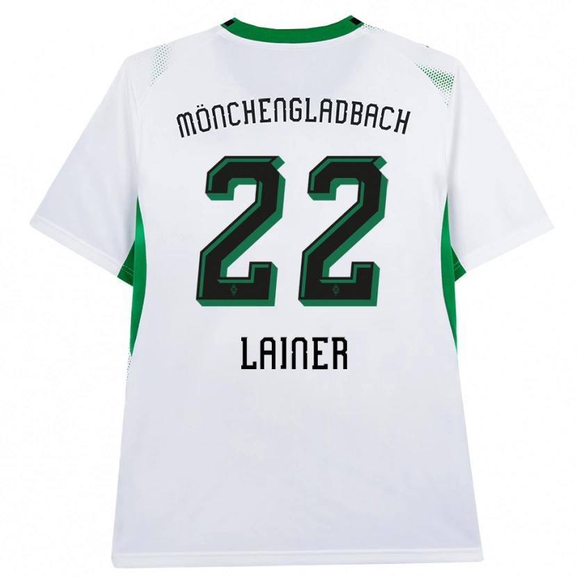 Danxen Uomo Maglia Stefan Lainer #22 Bianco Nero Verde Kit Gara Home 2026/27 Maglietta