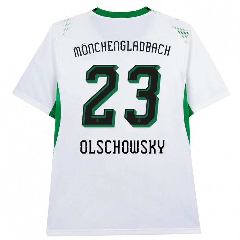 Danxen Uomo Maglia Jan Olschowsky #23 Bianco Nero Verde Kit Gara Home 2026/27 Maglietta