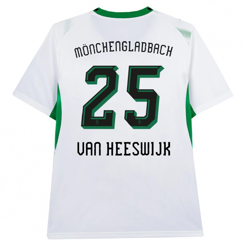 Danxen Uomo Maglia Amber Van Heeswijk #25 Bianco Nero Verde Kit Gara Home 2026/27 Maglietta