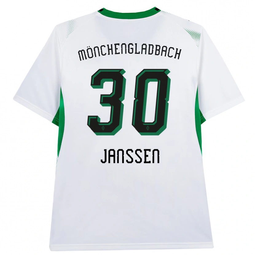 Danxen Uomo Maglia Annalena Janssen #30 Bianco Nero Verde Kit Gara Home 2026/27 Maglietta