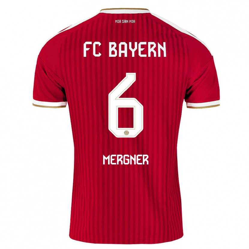 Danxen Uomo Maglia Max Mergner #6 Rosso Bianco Blu Kit Gara Home 2026/27 Maglietta
