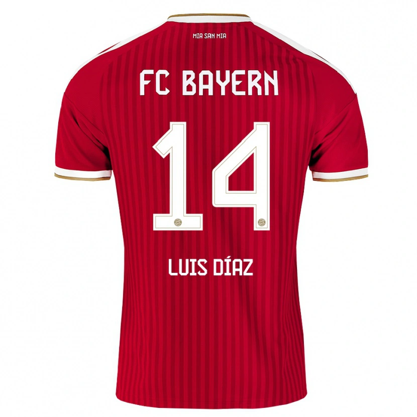 Danxen Uomo Maglia Luis Díaz #14 Rosso Bianco Blu Kit Gara Home 2026/27 Maglietta
