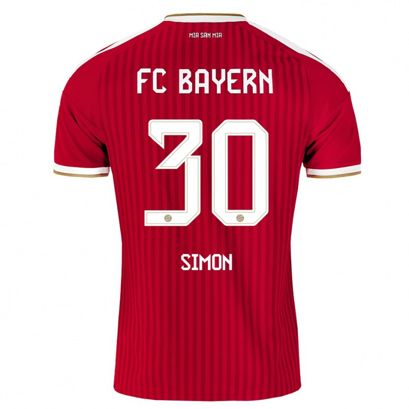 Danxen Uomo Maglia Carolin Simon #30 Rosso Bianco Blu Kit Gara Home 2026/27 Maglietta