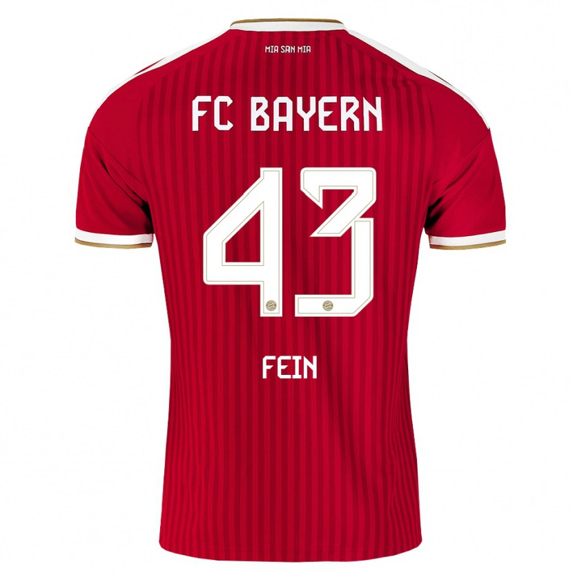 Danxen Uomo Maglia Adrian Fein #43 Rosso Bianco Blu Kit Gara Home 2026/27 Maglietta