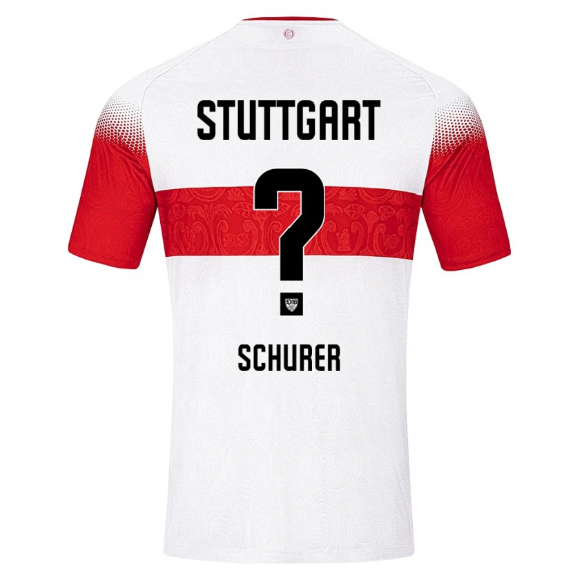 Danxen Uomo Maglia Leon Schürer #0 Bianco Rosso Giallo Kit Gara Home 2026/27 Maglietta