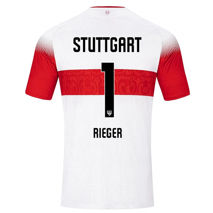 Danxen Uomo Maglia Nico Rieger #1 Bianco Rosso Giallo Kit Gara Home 2026/27 Maglietta