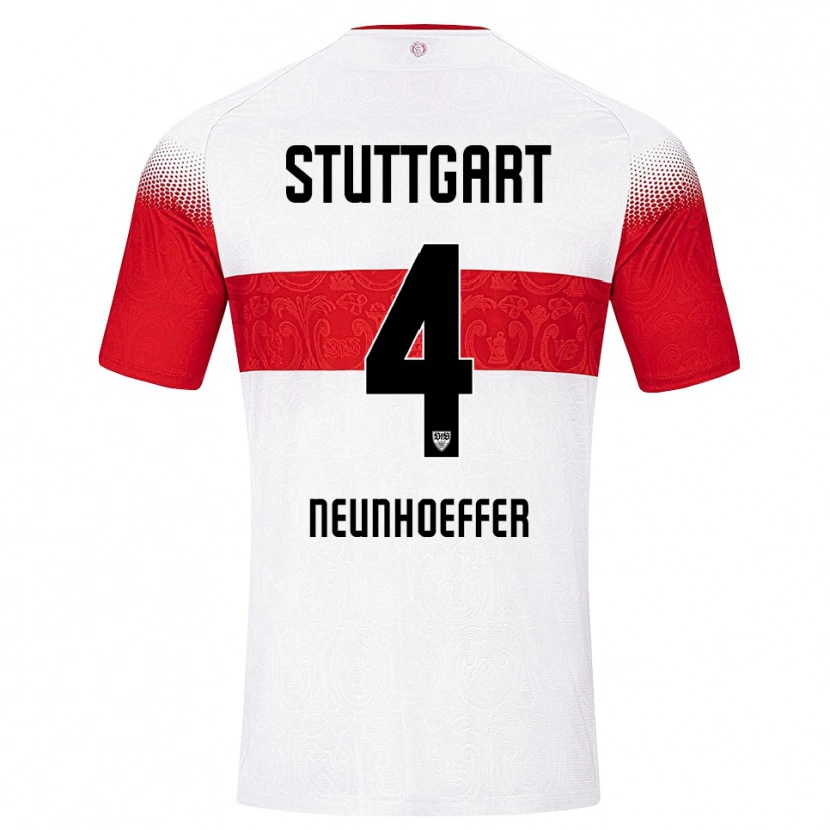 Danxen Uomo Maglia Felix Neunhoeffer #4 Bianco Rosso Giallo Kit Gara Home 2026/27 Maglietta
