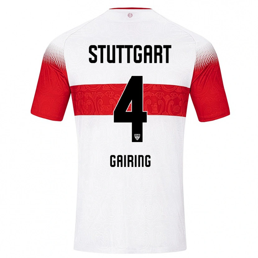 Danxen Uomo Maglia Nadine Gairing #4 Bianco Rosso Giallo Kit Gara Home 2026/27 Maglietta