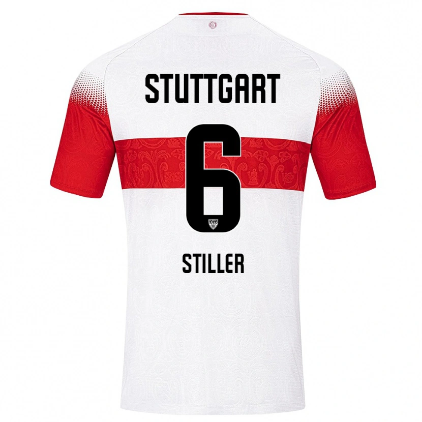 Danxen Uomo Maglia Angelo Stiller #6 Bianco Rosso Giallo Kit Gara Home 2026/27 Maglietta