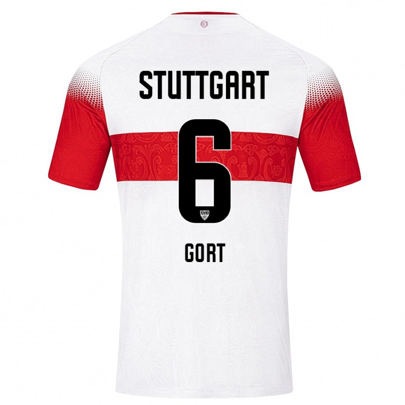 Danxen Uomo Maglia Felix Gort #6 Bianco Rosso Giallo Kit Gara Home 2026/27 Maglietta