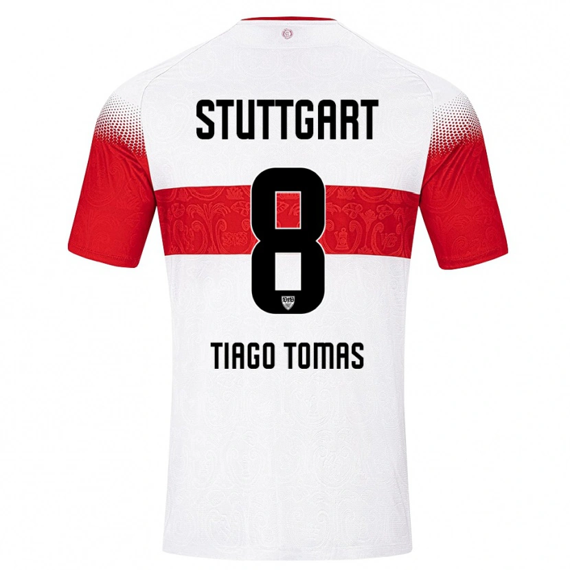 Danxen Uomo Maglia Tiago Tomás #8 Bianco Rosso Giallo Kit Gara Home 2026/27 Maglietta