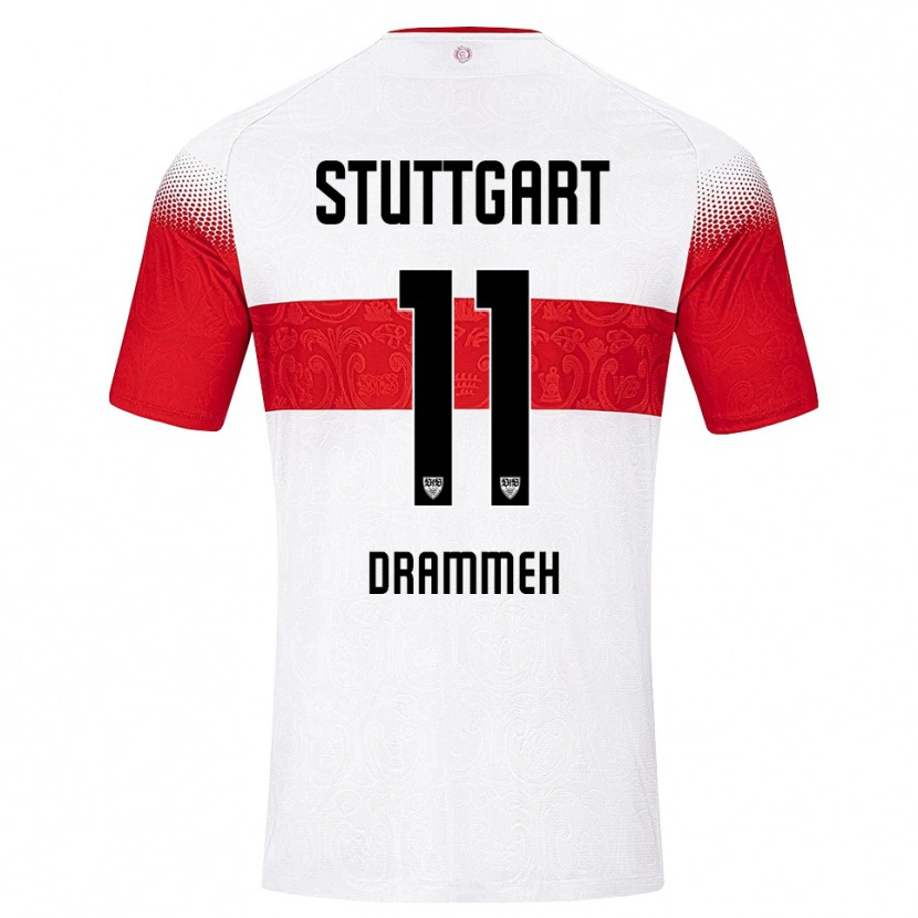 Danxen Uomo Maglia Mohamed Drammeh #11 Bianco Rosso Giallo Kit Gara Home 2026/27 Maglietta