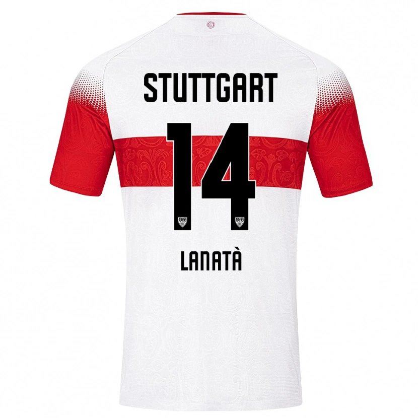 Danxen Uomo Maglia Domenico Lanatà #14 Bianco Rosso Giallo Kit Gara Home 2026/27 Maglietta