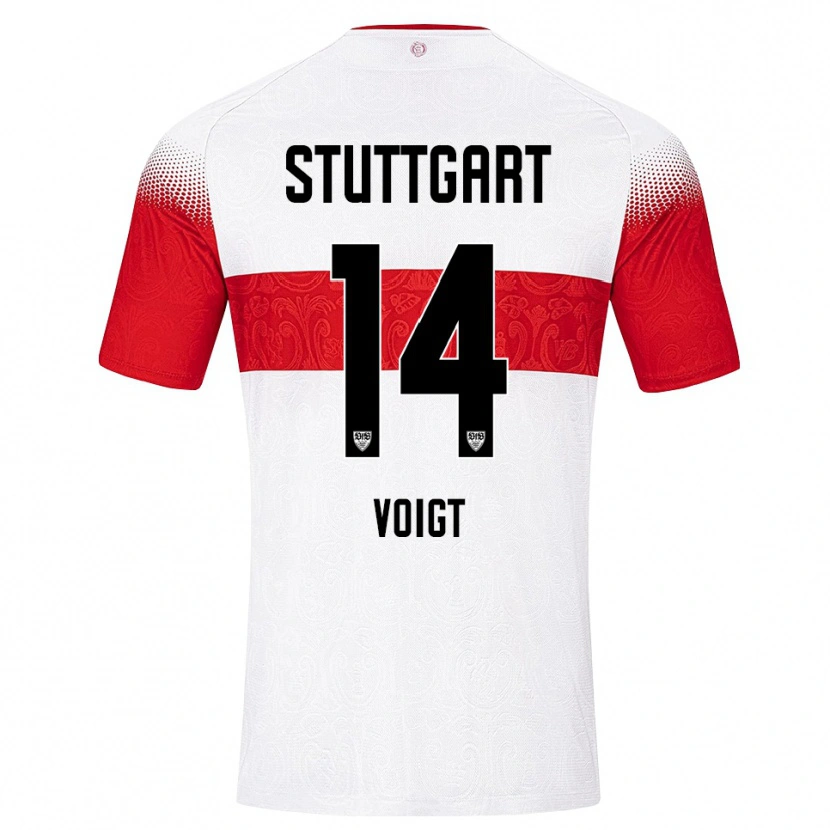 Danxen Uomo Maglia Max Voigt #14 Bianco Rosso Giallo Kit Gara Home 2026/27 Maglietta