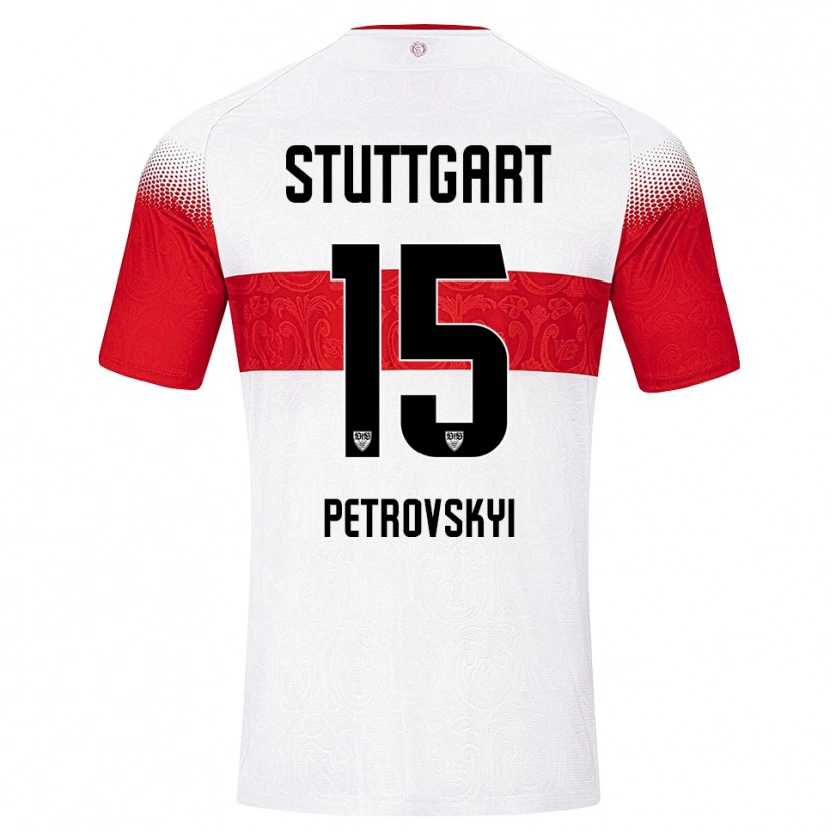 Danxen Uomo Maglia Mykola Petrovskyi #15 Bianco Rosso Giallo Kit Gara Home 2026/27 Maglietta