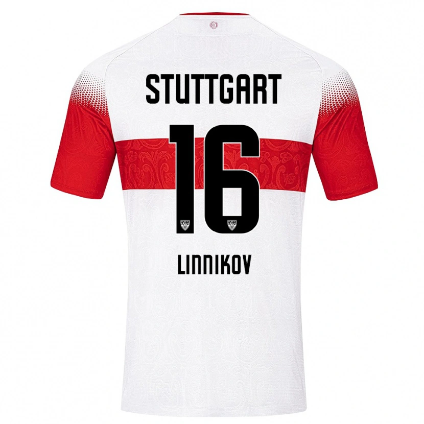 Danxen Uomo Maglia Vsevolod Linnikov #16 Bianco Rosso Giallo Kit Gara Home 2026/27 Maglietta