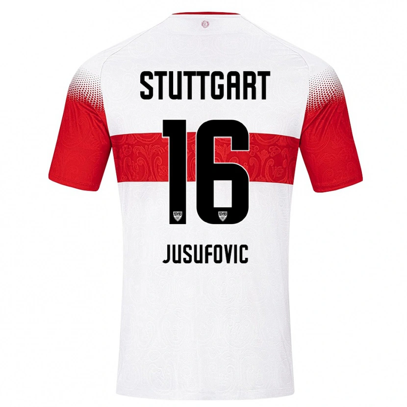 Danxen Uomo Maglia Farah Jusufović #16 Bianco Rosso Giallo Kit Gara Home 2026/27 Maglietta