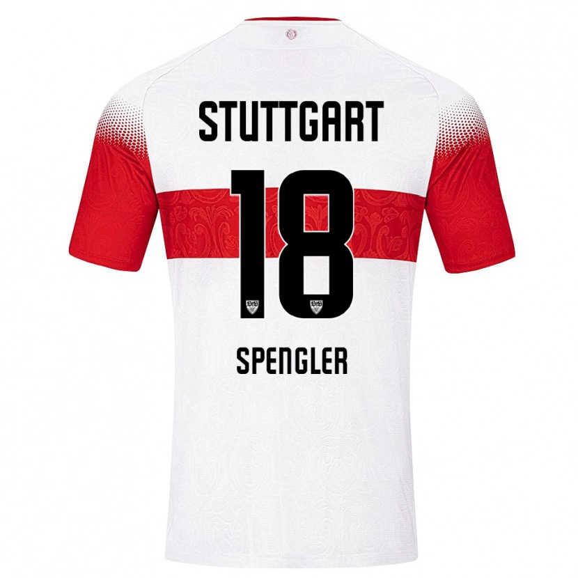 Danxen Uomo Maglia Jana Spengler #18 Bianco Rosso Giallo Kit Gara Home 2026/27 Maglietta