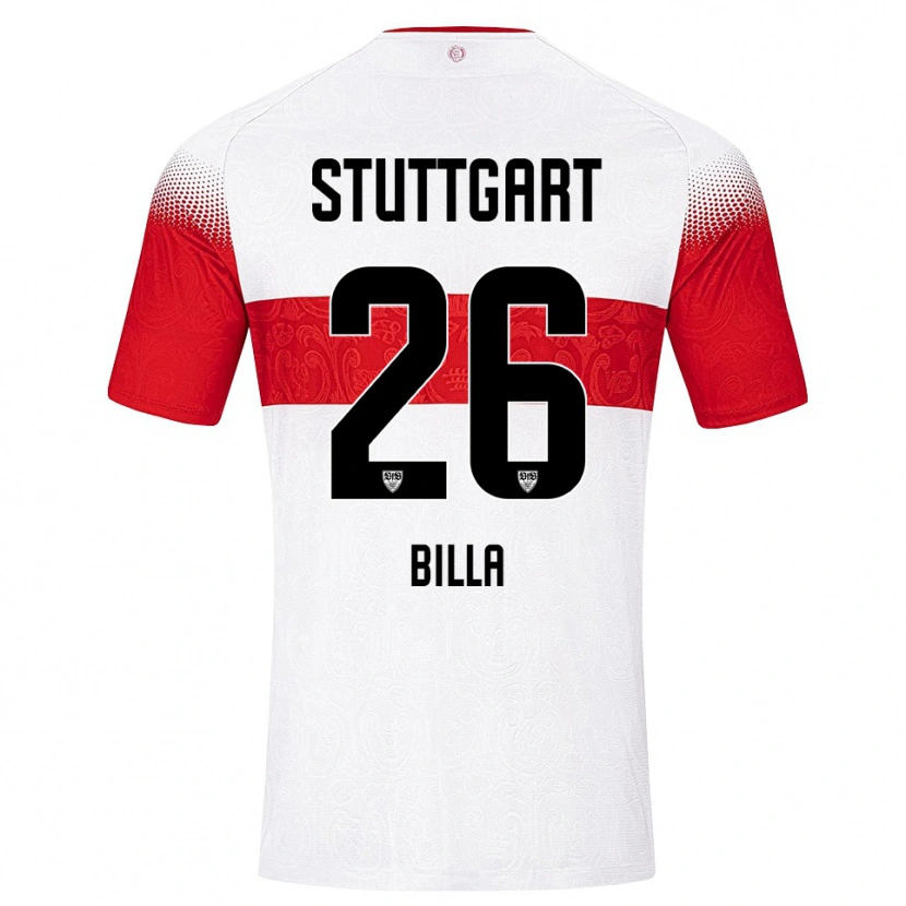 Danxen Uomo Maglia Nicole Billa #26 Bianco Rosso Giallo Kit Gara Home 2026/27 Maglietta