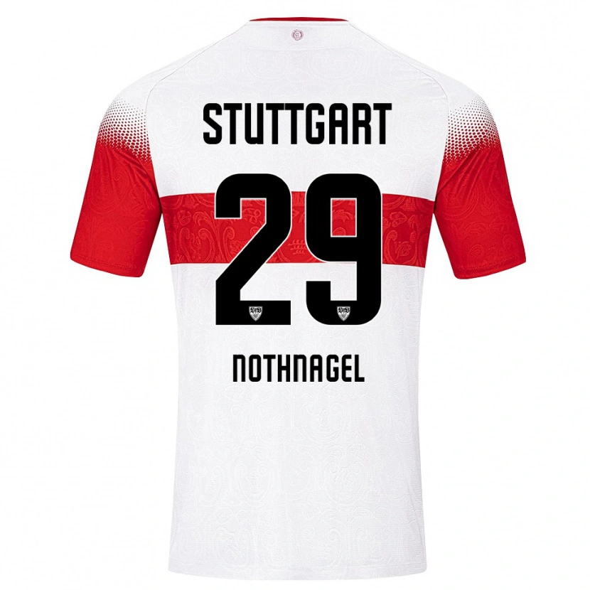Danxen Uomo Maglia Dominik Nothnagel #29 Bianco Rosso Giallo Kit Gara Home 2026/27 Maglietta