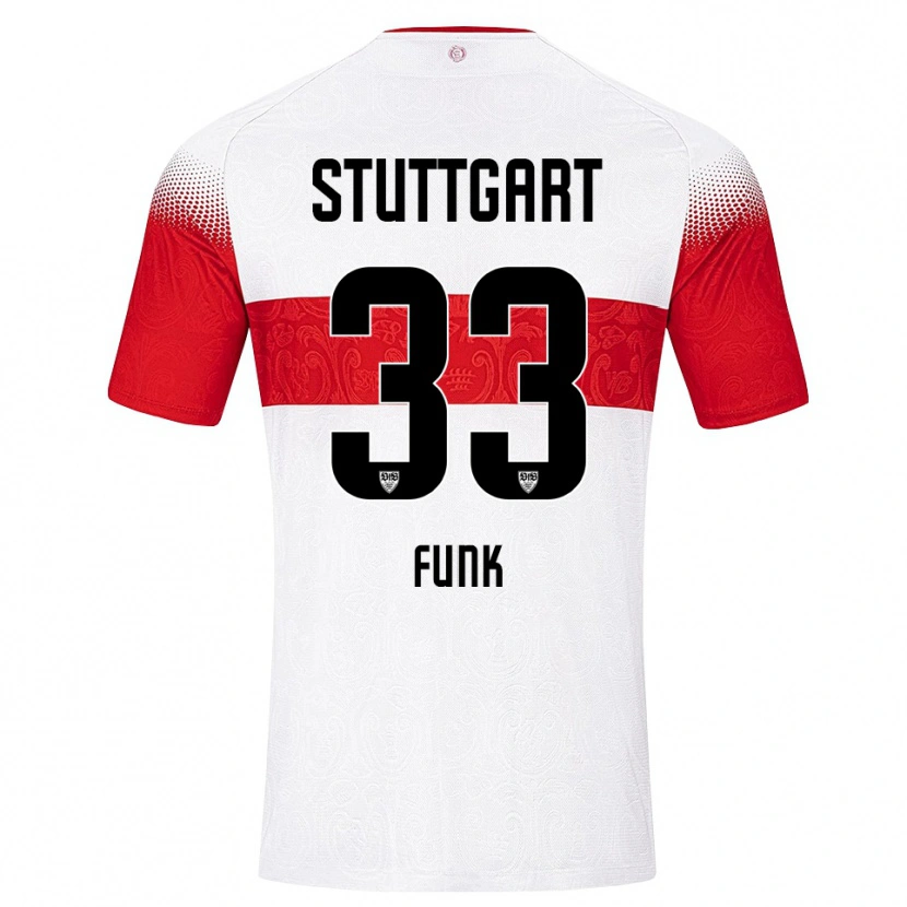 Danxen Uomo Maglia Marius Funk #33 Bianco Rosso Giallo Kit Gara Home 2026/27 Maglietta