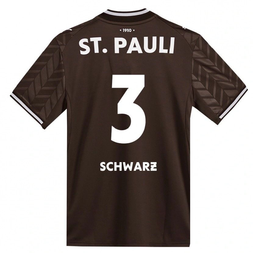 Danxen Uomo Maglia Jannick Schwarz #3 Caffè Bianco Kit Gara Home 2026/27 Maglietta