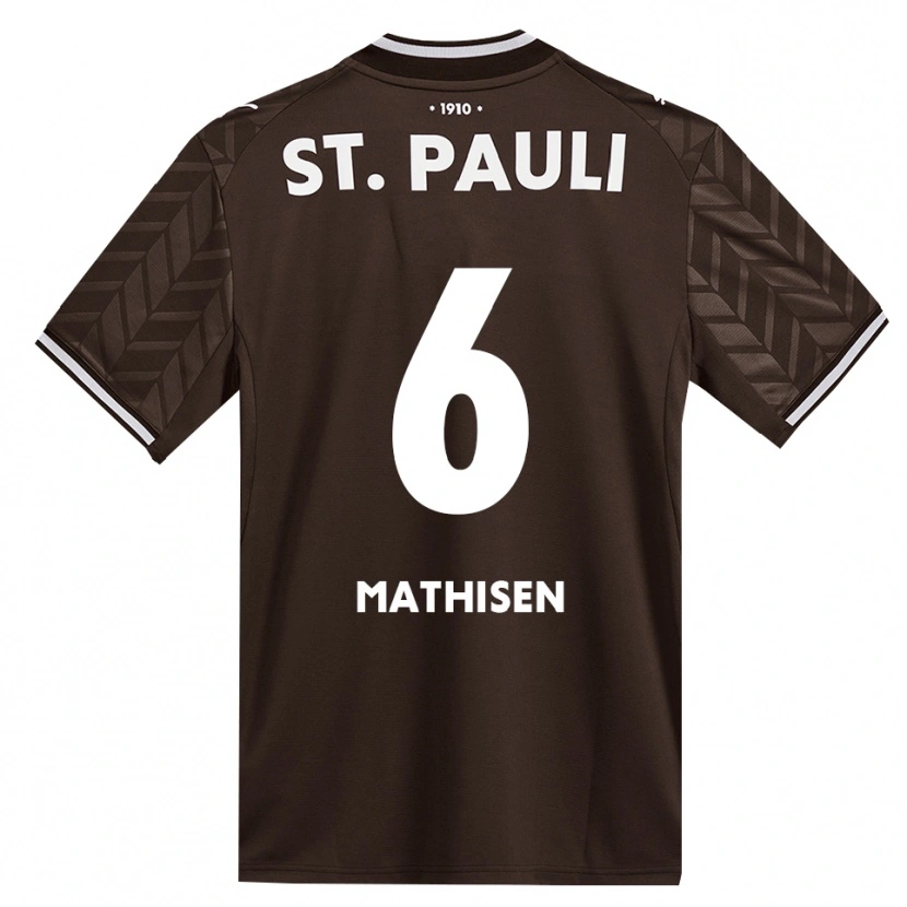 Danxen Uomo Maglia Marcus Mathisen #6 Caffè Bianco Kit Gara Home 2026/27 Maglietta