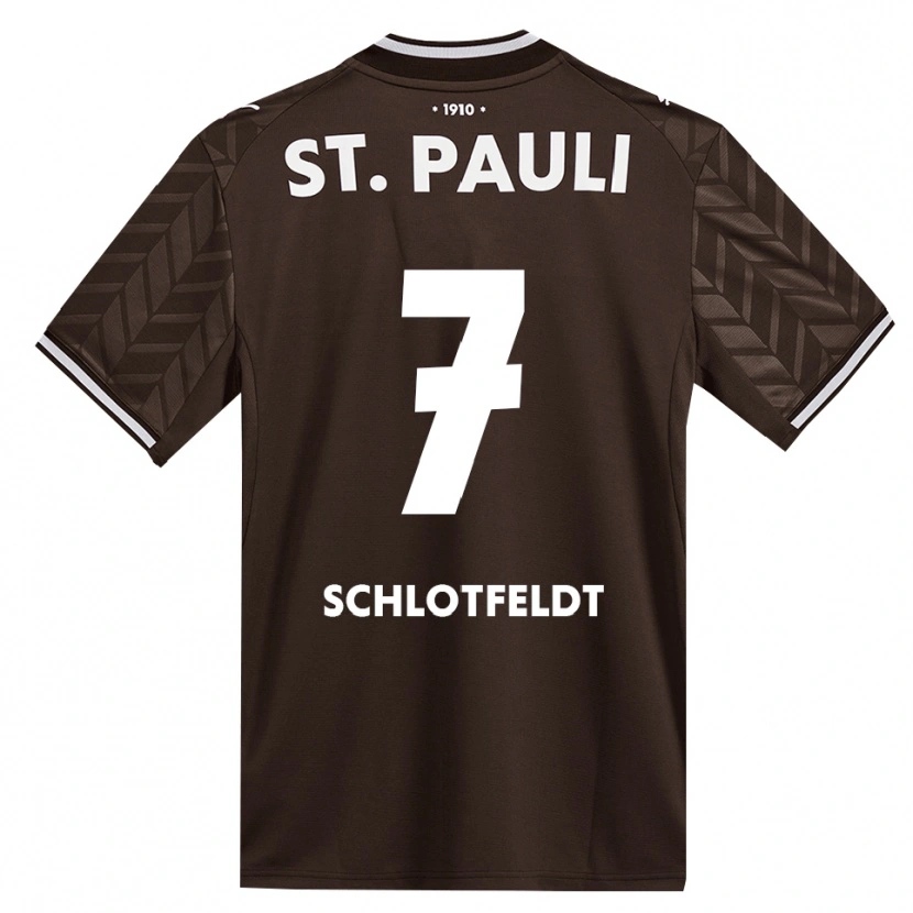 Danxen Uomo Maglia Tim Schlotfeldt #7 Caffè Bianco Kit Gara Home 2026/27 Maglietta