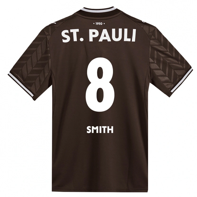Danxen Uomo Maglia Eric Smith #8 Caffè Bianco Kit Gara Home 2026/27 Maglietta
