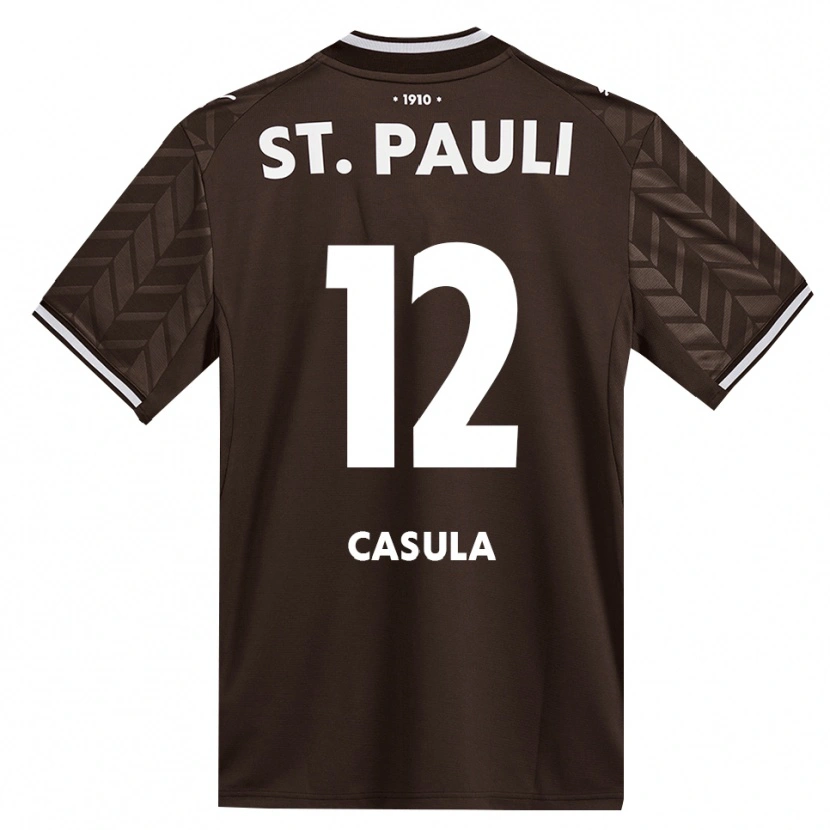 Danxen Uomo Maglia David Casula #12 Caffè Bianco Kit Gara Home 2026/27 Maglietta